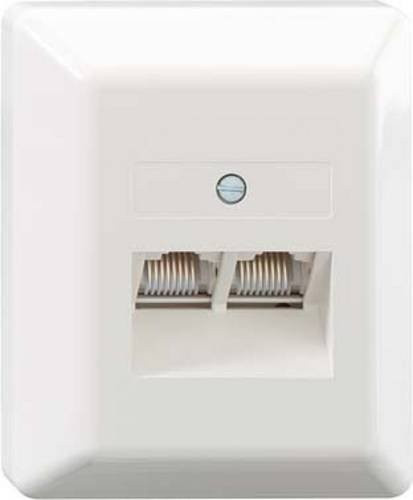 Rutenbeck Netzwerkdose Aufputz CAT 6 mit 2 Ports in Weiß - Bild 1