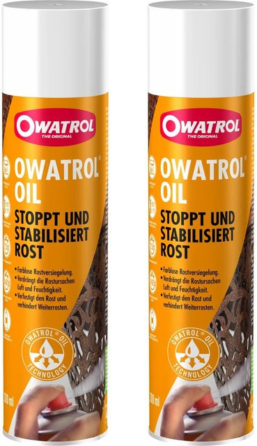 OWATROL OIL Rostschutz Öl Spray als Grundierung für Metall und Kfz, transparent, 2 x 0,3 l - Bild 1