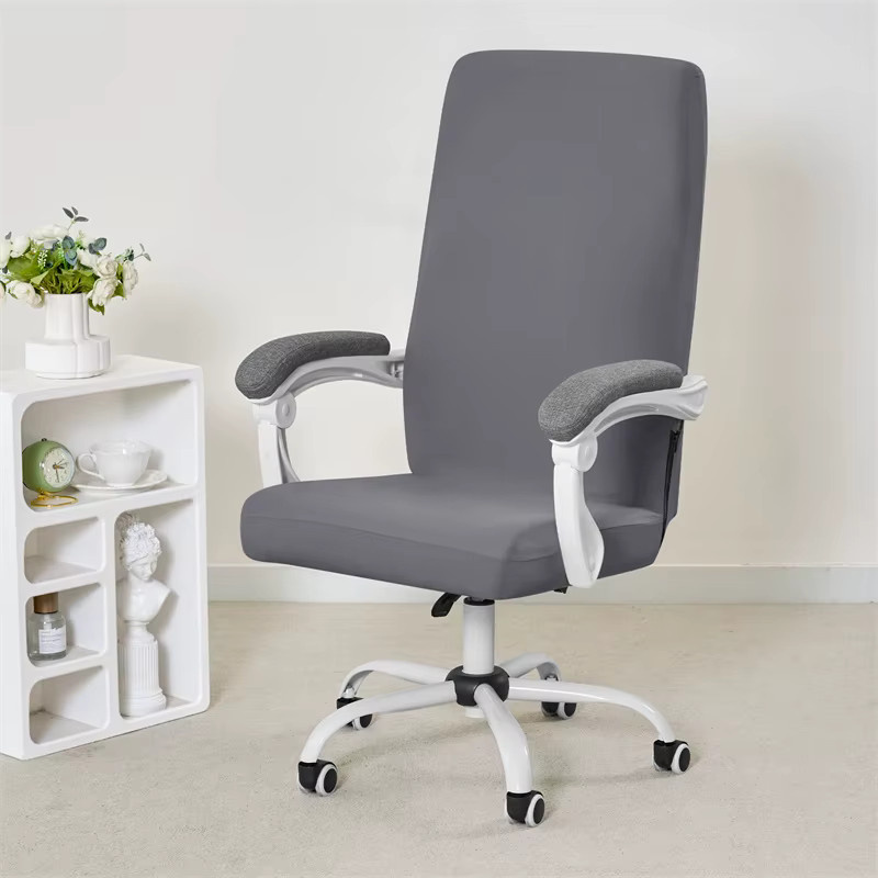 WANERQU Bürostuhlbezug aus Polyester in Grau, dehnbarer und rutschfester Stuhlbezug für Gaming- und Computerstühle - Bild 3