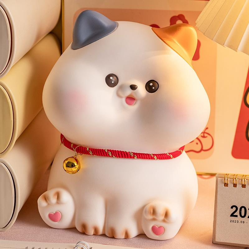 Dingdang Katzen Sparschwein von Yiran Furniture für Kinder in Gelb, Orange und Grau - Bild 2