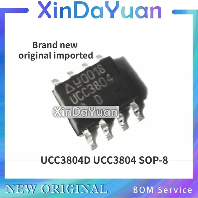 Chiptowin UCC3804D PWM Power Control Chip IC, 10 Stück, Schwarz, SOP-8 - Bild 1
