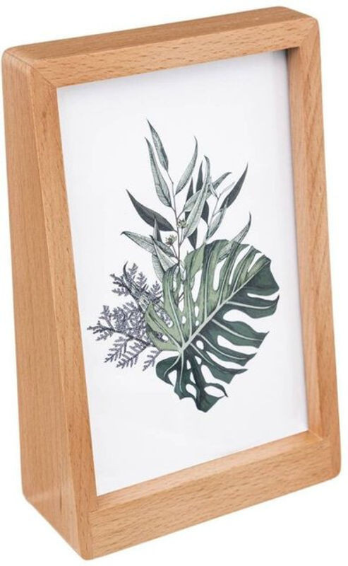 Atmosphera Fotorahmen Verti aus Holz und Glas in Braun, 10 x 15 cm - Bild 1