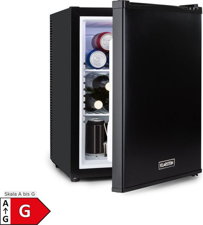Klarstein Happy Hour Minibar Schwarz mit LED-Innenbeleuchtung und 40l Fassungsvermögen