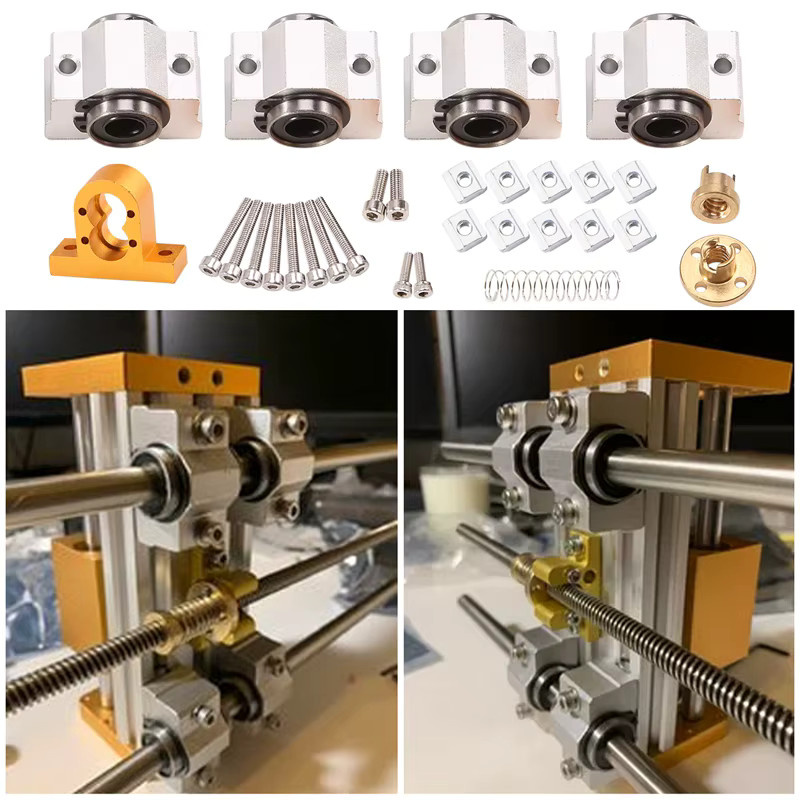 XMSJ Ersatzlager 12 mm und 10 mm für CNC 3018 Pro SCV10VUU und CNC3018 T8-Schraube - Bild 2