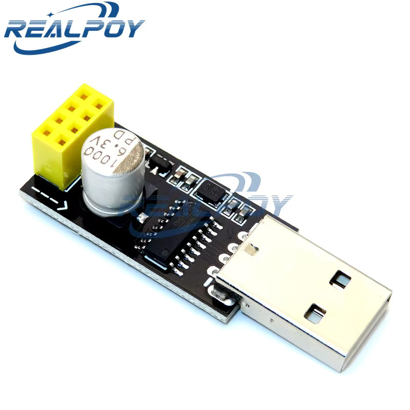 REALPOY ESP-01S ESP8266 WiFi-Modul zur IoT-Anbindung für Arduino in Schwarz - Bild 2