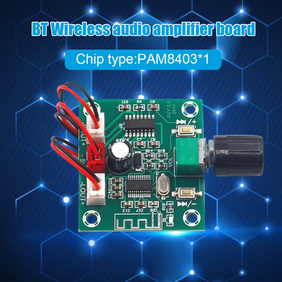 ALLOET PAM8403 Bluetooth 5.0 Mini-Verstärkerplatine, 2x5W, 2 Kanäle, Grün - Bild 4