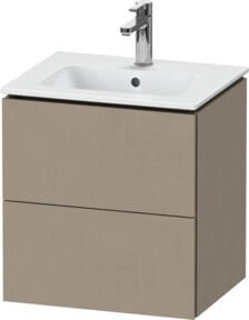 Duravit L-Cube Compact Waschtischunterschrank wandhängend mit 2 Schubladen, Farbe Beige, B/H/T: 52 x 55 x 42,1 cm - Bild 1