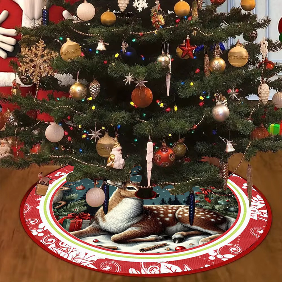 VIKAMA Weihnachtsbaum Rock mit Vintage Hirsch Motiv in Multicolour - Bild 2