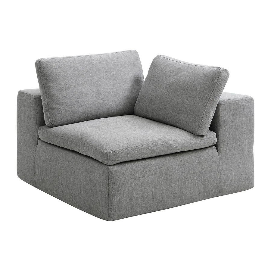 Vente-unique Sessel Cortoline mit gerader Rückenlehne in Grau - Bild 2