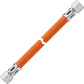 Gok Schlauchleitung aus Kunststoff in Orange mit G1/4LH x G1/4LH Anschlüssen, Länge: 1000 mm - Bild 1