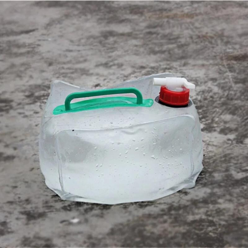 DEDOMON Faltbarer Wassersack für den Außenbereich, transparent, 5 l - Bild 1