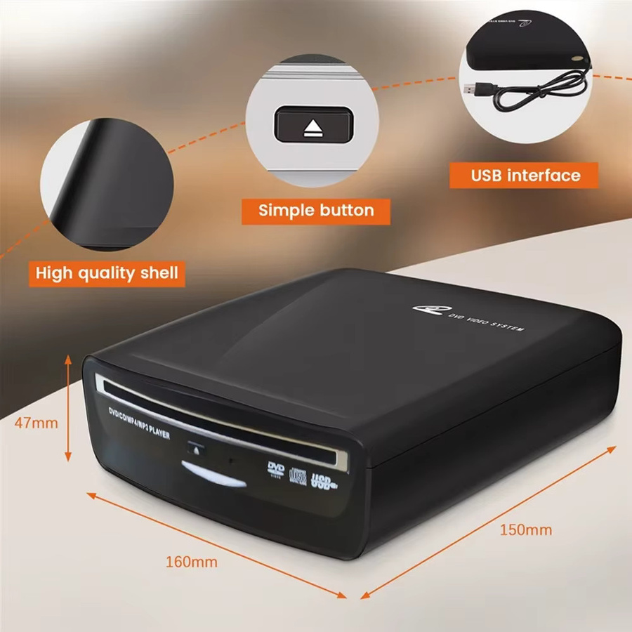 Mullmedia Externer Auto-CD-Player mit Bluetooth für Tesla Model 3 2019–2021, MP5, LED-TV und PC, Schwarz - Bild 5