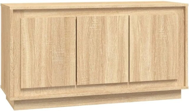 vidaXL Sideboard Sonoma-Eiche in Beige und Braun aus Holzwerkstoff, B/T/H: 102 x 35 x 55 cm - Bild 1