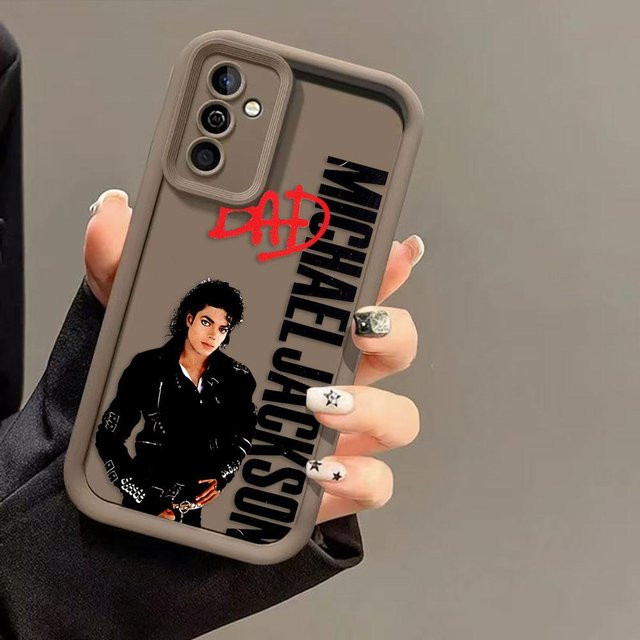 Handyhülle Michael Jackson Design für Samsung Galaxy A03 A04 A05 A06 A11 A12 A50 A70 A03S A05S M16 M34 M51 M54 Note 20 in Grau - Bild 1
