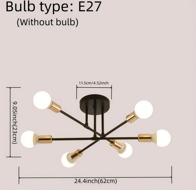 OSABO Nordic Minimalistische LED Pendelleuchte in Schwarz und Gold/Messing für Wohnzimmer und Schlafzimmer - Bild 1