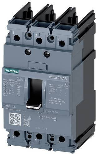 Siemens 3VA5110-6ED31-0AA0 Leistungsschalter in Grau mit einem Einstellbereich von 100 - 100A und einer maximalen Schaltspannung von 690 V/AC - Bild 1