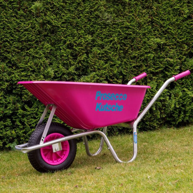 TRUTZHOLM Proseccokutsche Schubkarre in Pink mit 100 l Volumen und 250 kg Traglast - Bild 1