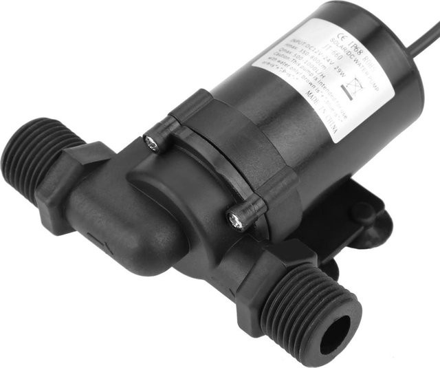 Neoglint Mini DC Brushless Wasserpumpe für Solarwarmwasserbereiter, 24V, Schwarz - Bild 1