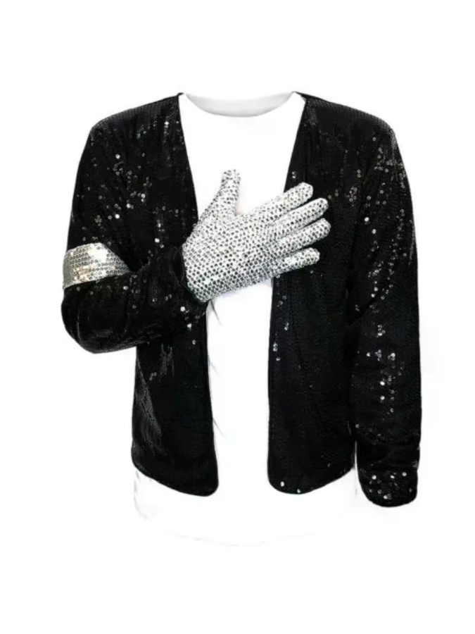 Coplay Michael Jackson Billie Jean Moonwalk Jacke und Handschuh, Schwarz, Set / Bundle - Bild 5