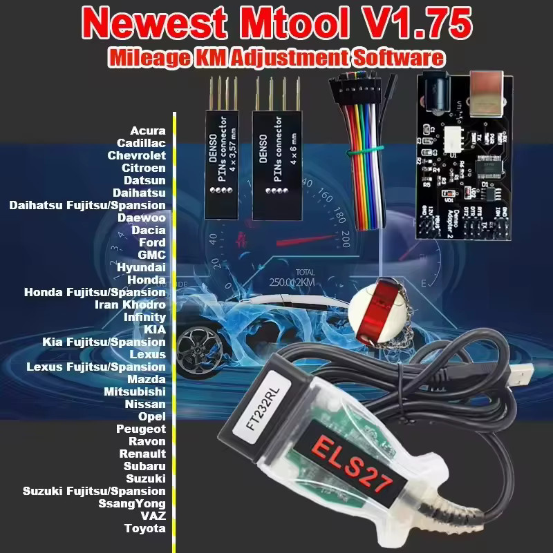ITCARDIAG M-Tool Rollback-Programmierer V1.75 zur Laufleistungskorrektur und KM-Einstellung für über 25 Automodelle von Toyota, KIA und Mazda in Multicolour - Bild 2