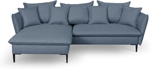 Pascal Morabito Schlafsofa Lazare in Blau mit L-Form und Stoffbezug - Bild 1