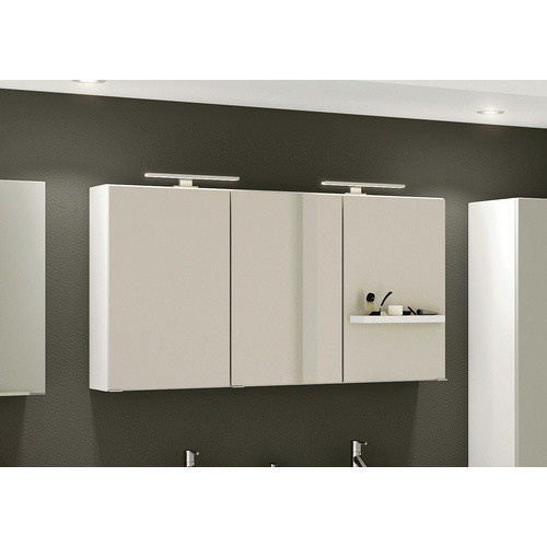 HELD MÖBEL Doppel-Waschtisch-Set GARDA in Weiss, 7-teilig, modern und wandmontiert, B/T/H: 120,0 x 46,5 x 64,0 cm - Bild 2