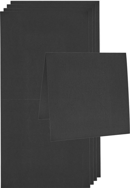 Rico Design Paper Poetry Luxury Karten Quadratisch Schwarz B: 14,8 cm, H: 14,8 cm - Bild 1