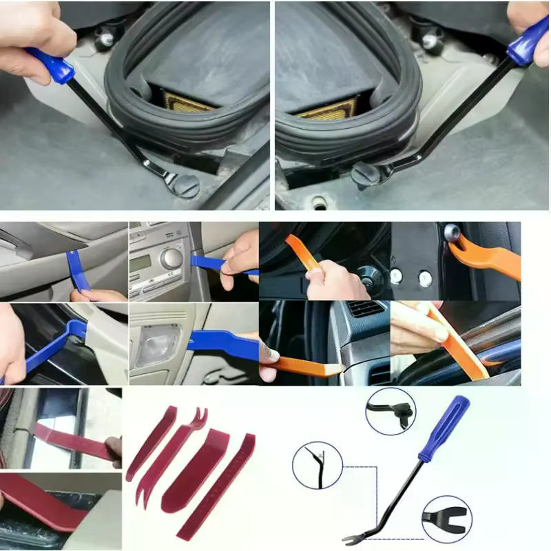 HUXUAN 5-teiliges Kunststoff Hebelwerkzeug Set zur Kratzfreien Entfernung von Auto Türverkleidungen und Clips - Bild 4