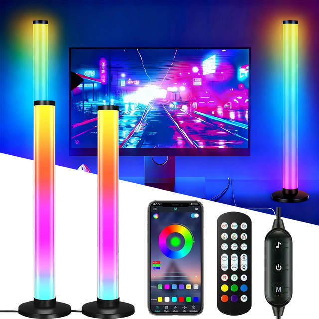 Bluetooth Smart RGB LED Lichtleiste mit Fernbedienung für TV-Hintergrundbeleuchtung und Gaming-Ambiente in Multicolour - Bild 1