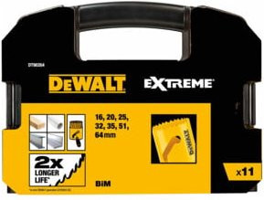 DeWalt Lochsägen-Set BIM Elektriker aus Bimetall, 11-teilig, Gelb - Bild 2