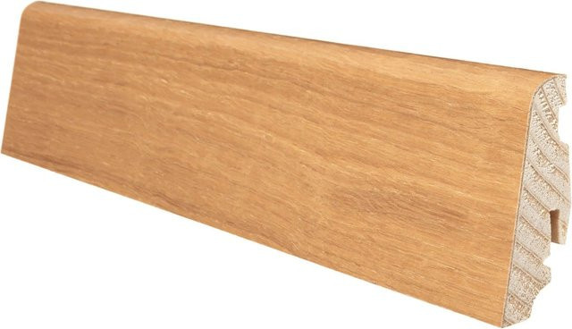 Haro Sockelleiste aus Massivholz Eiche versiegelt braun H: 58 mm, B: 19 mm, L: 2200 mm - Bild 1