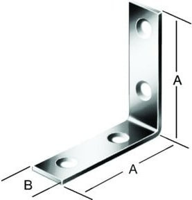 VORMANN Stuhlwinkel aus Edelstahl in Silber, B/H: 80 x 80 x 1,8 cm - Bild 1