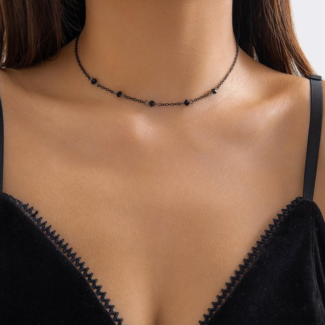 Lucky Star Jewelry Halskette, Kristall, Zirkonia, Schwarz, Damen - Bild 1