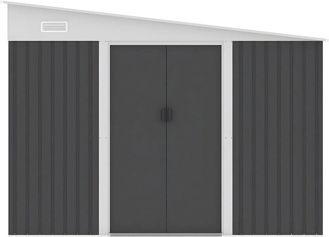 Vente-unique Schrebergartenhaus Daxton aus Metall in Anthrazitgrau, Höhe: 269 cm - Bild 1