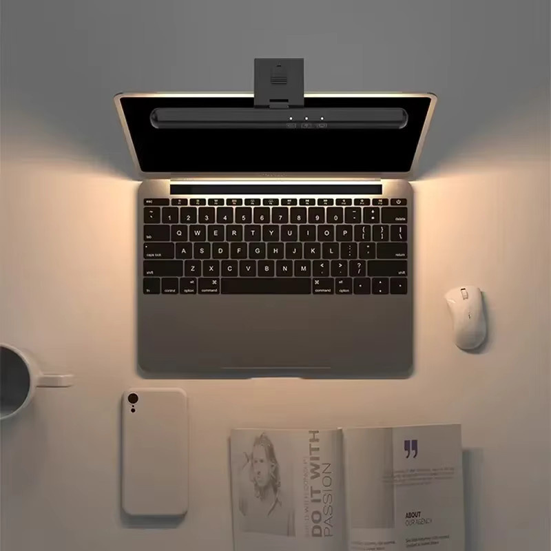 Feimefeiyou LED Monitor Lampe mit Clip-Halterung, stufenlos dimmbar und USB-Anschluss für Augenschutz beim Lesen und Arbeiten - Bild 4