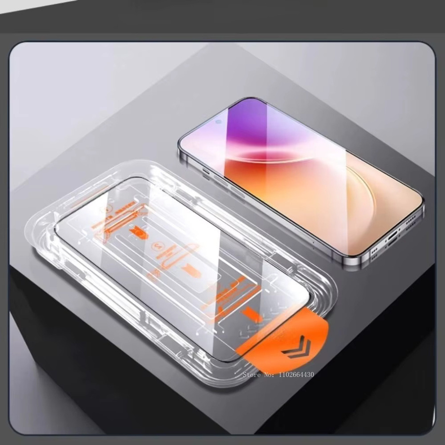Staubfreie Displayschutzfolie aus gehärtetem Glas für Vivo X50 X60 X70 X80 X90 X100 Pro Plus sowie Vivo Y78 Plus Y100 V23 Pro X Note in Transparent - Bild 4