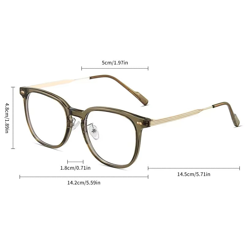 Myopie-Brille, Metallharz, Vollrand, Computerbrille - Bild 1