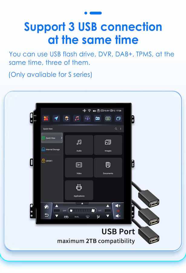 OSSURET Android 13 Auto Radio für Ford Transit und Tourneo Connect 2013-2018 mit 9,7 Zoll Display, 4G, Wireless Carplay und 360 Kamera, Schwarz - Bild 5