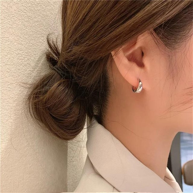 Huitan Creolen Messing, brown, Damen - Bild 1