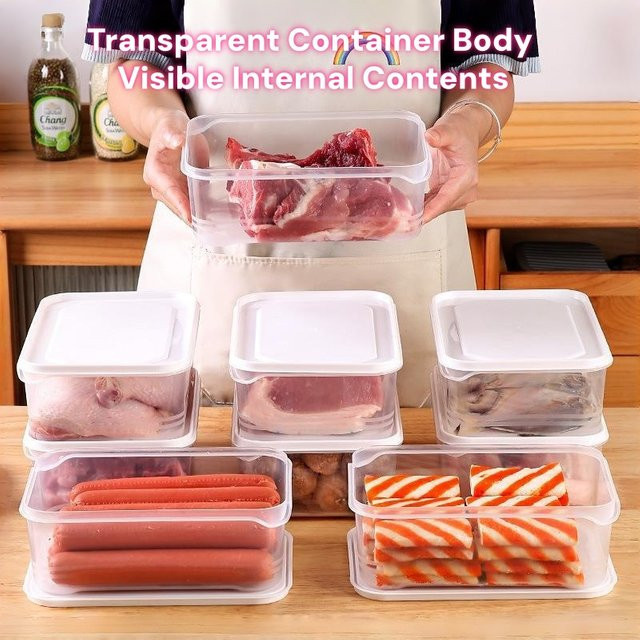 YOCITY Lebensmittelkonservierungsboxen für Kühlschrank und Gefrierschrank, transparente Portionierboxen für Fleisch und Haushalt, 6 Stück - Bild 1