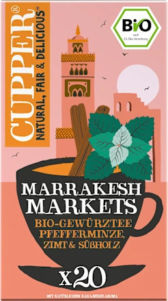 Cupper Kräutertee Marrakesh Markets Pfefferminze Zimt Süßholz 35 g - Bild 1