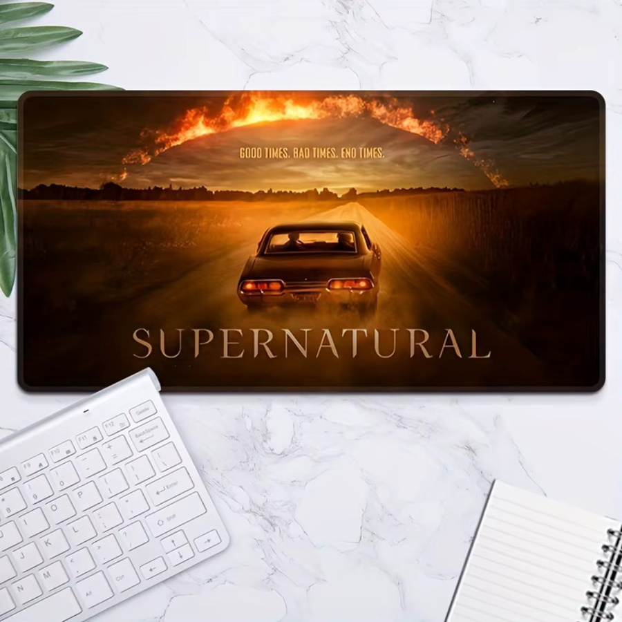 Supernatural Sunset Chase Mauspad Multicolor rutschfeste Schreibtischunterlage mit genähten Kanten - Bild 2