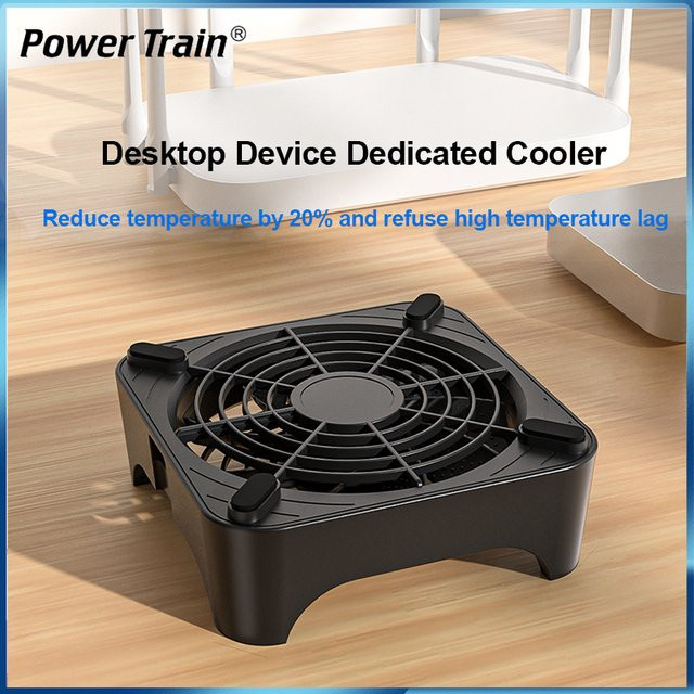 Power Train Z-X1 USB-Lüfter zur Kühlung von Router, Modem und Set-Top-Box in Schwarz - Bild 1