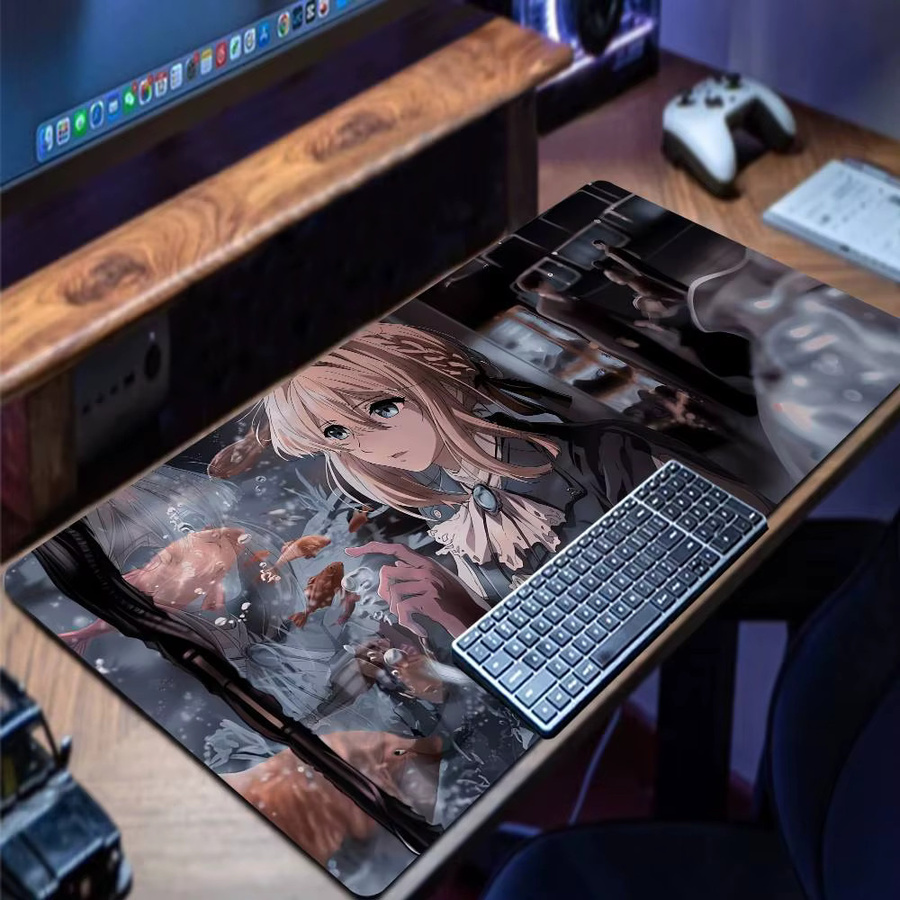 V-Violet E-Evergarden Gaming Mauspad Sakura Anime Design in Violett und Multicolour - Bild 6