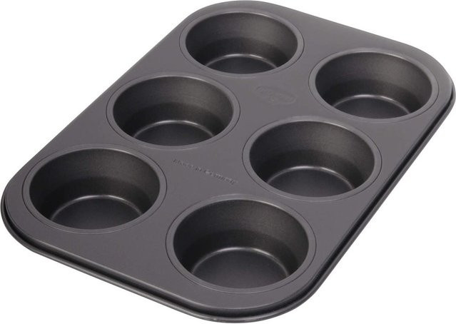Dr. Oetker Muffinform Tradition, 6er-Loch, Grau, Antihaftbeschichtung, Rund - Bild 1