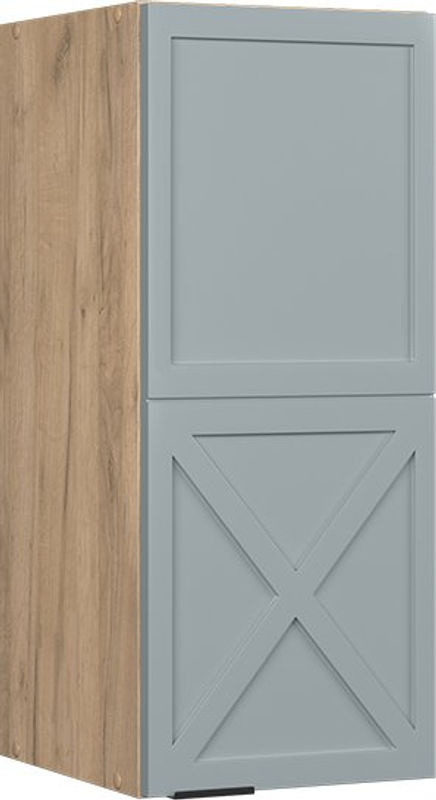 Vicco Hängeschrank Fame-Line Küchenschrank in Eiche mit Blau-Grau Rahmen und Soft-Closing-Scharnieren - Bild 2