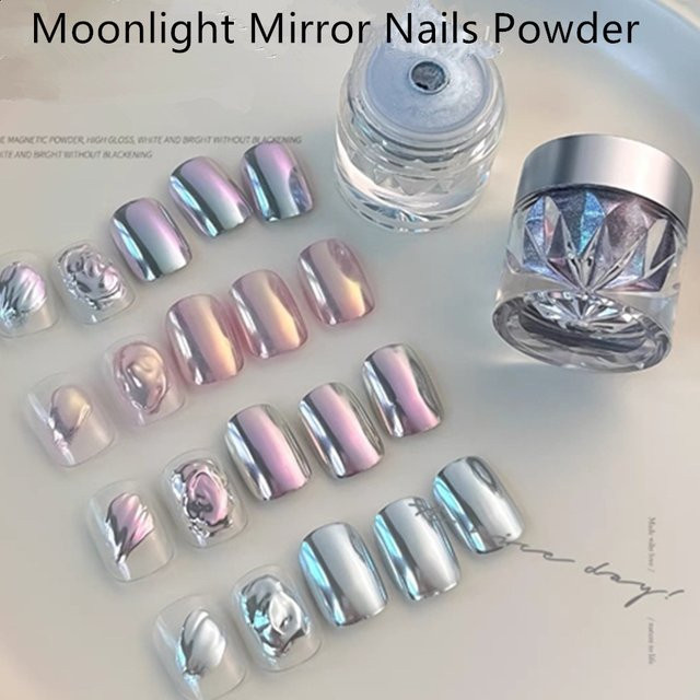 JUMEWZC Nagelpulver Metallic, Katzenauge Aurora Nail Art - Bild 1