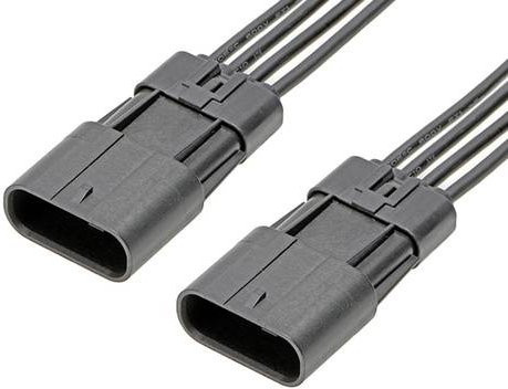 Molex Stiftgehäuse-Kabel Schwarz mit 4 Polen und 3,60 mm Rastermaß - Bild 1
