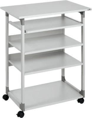 Computer-Trolley 75 VH in Grau für dein Home-Office, Höhe: 75 cm, Breite: 53,4 cm, Tiefe: 115 cm - Bild 1