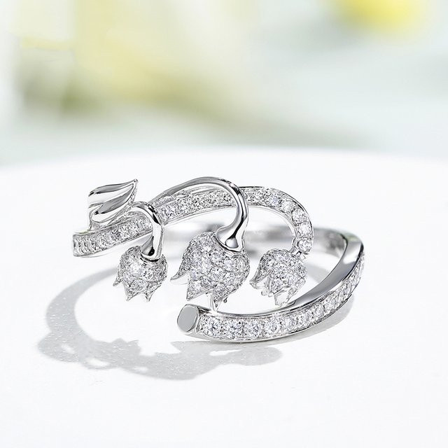 Huitan Fingerring, Silber, Zirkonia, Damen - Bild 1